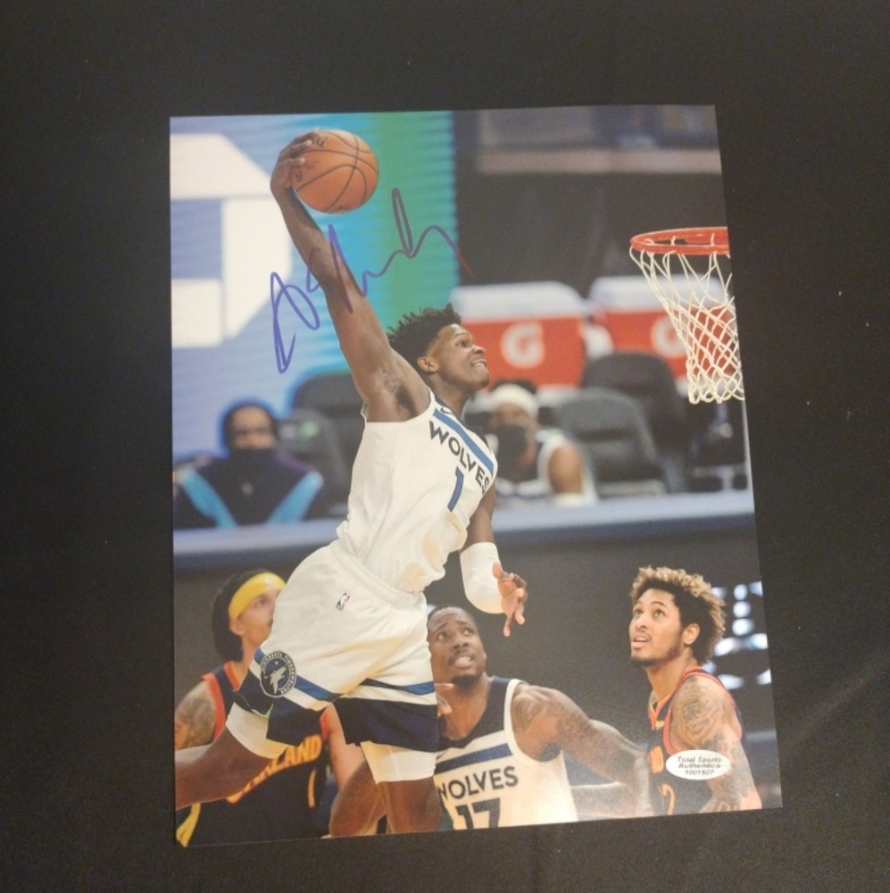 Anthony Edwards Minnesota Timberwolves Signed/Autographed 8x10 Photo W/ COA 🔥